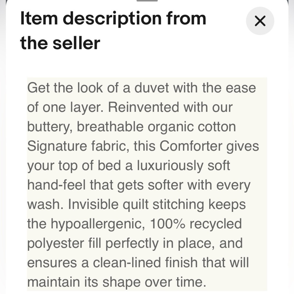 INCREDIBLE DEAL/BOLL & BRANCH 3 Piece Comforter Set NWT!  Only 1 left!! - Picture 5 of 8